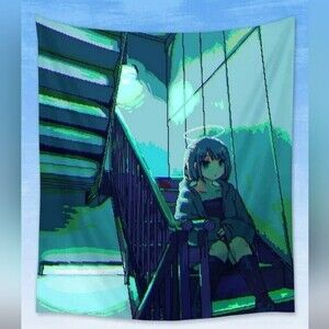 Yukinanami Anime Girl 8 Bit Tapestry